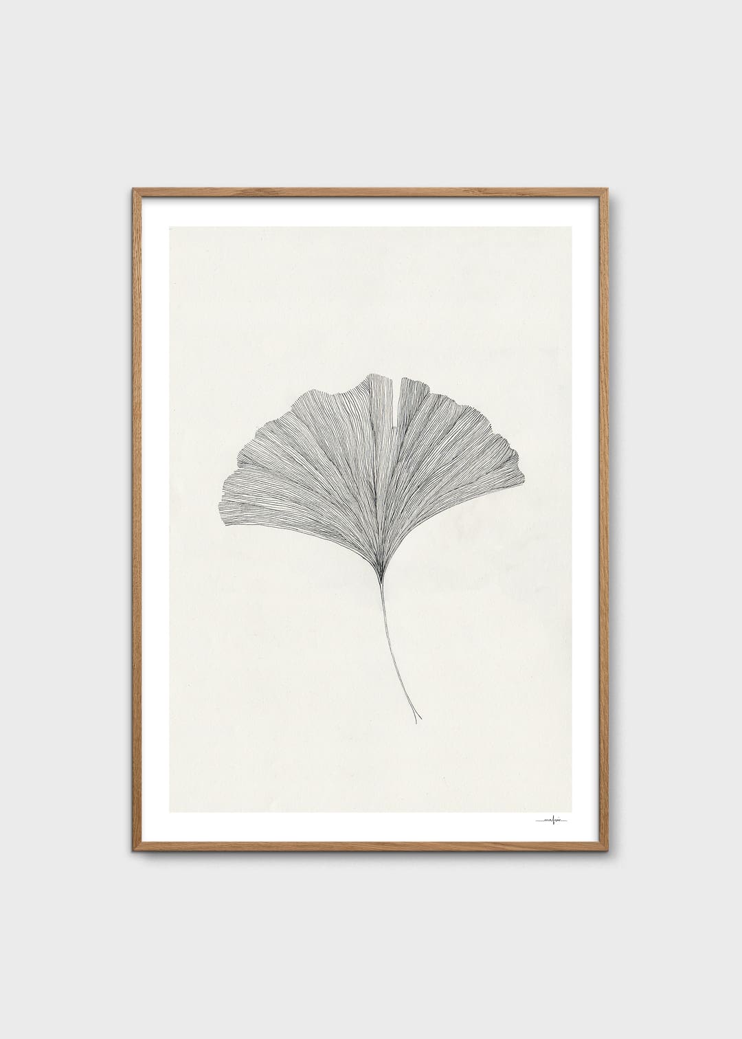 【THE POSTER CLUB x Ana Frois】30x40cm Ginkgo Leaf by Ana Frois | The Poster Club
