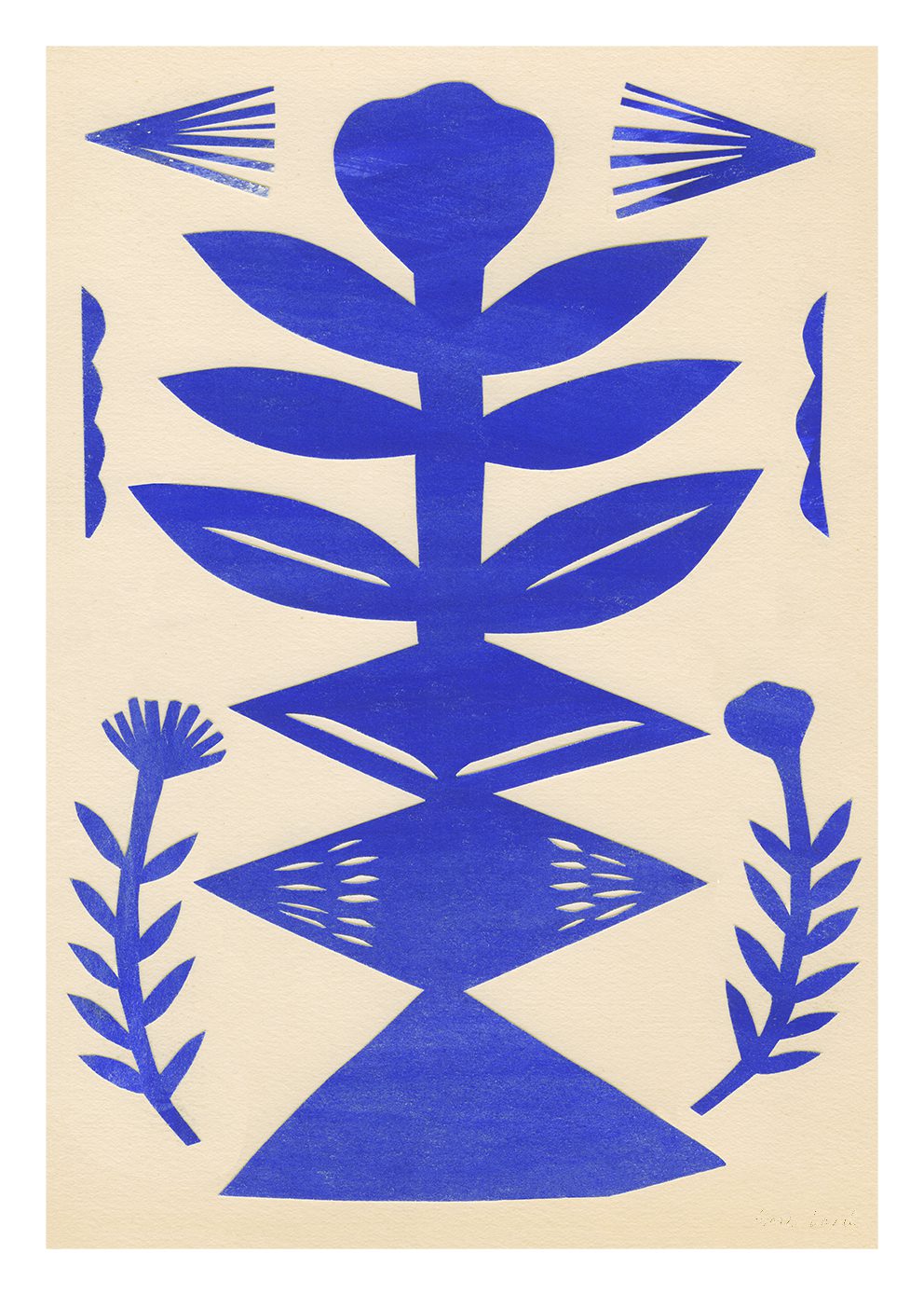 Blue Paper Cut