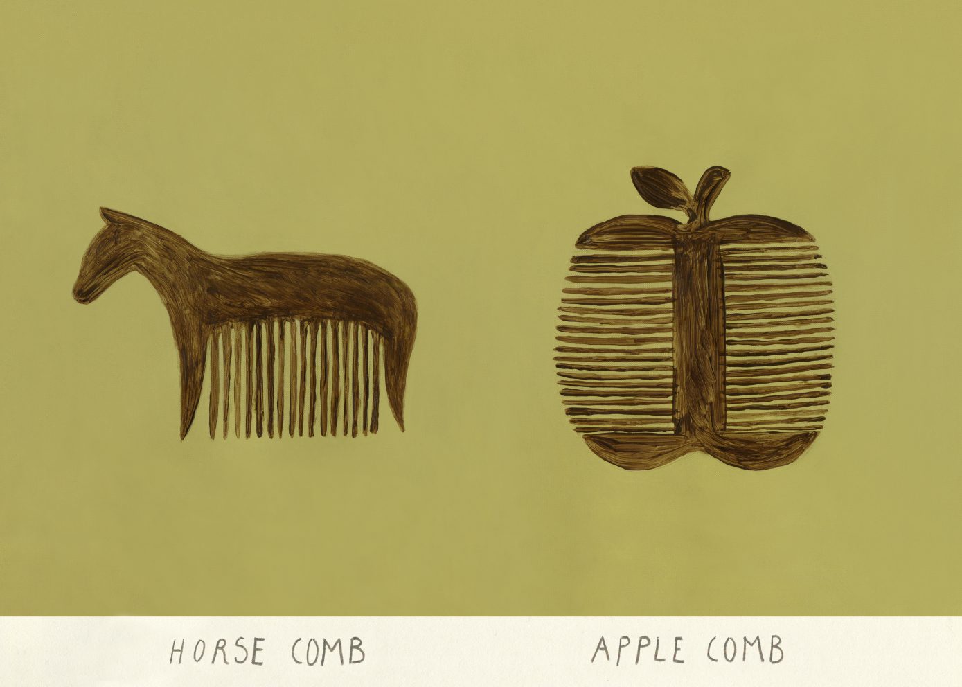 Horse and Apple Comb