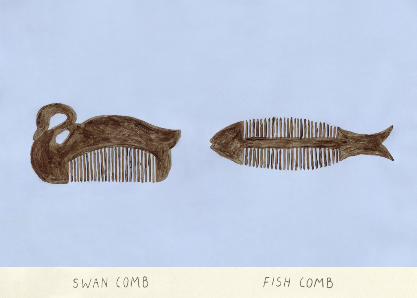Swan and Fish Comb