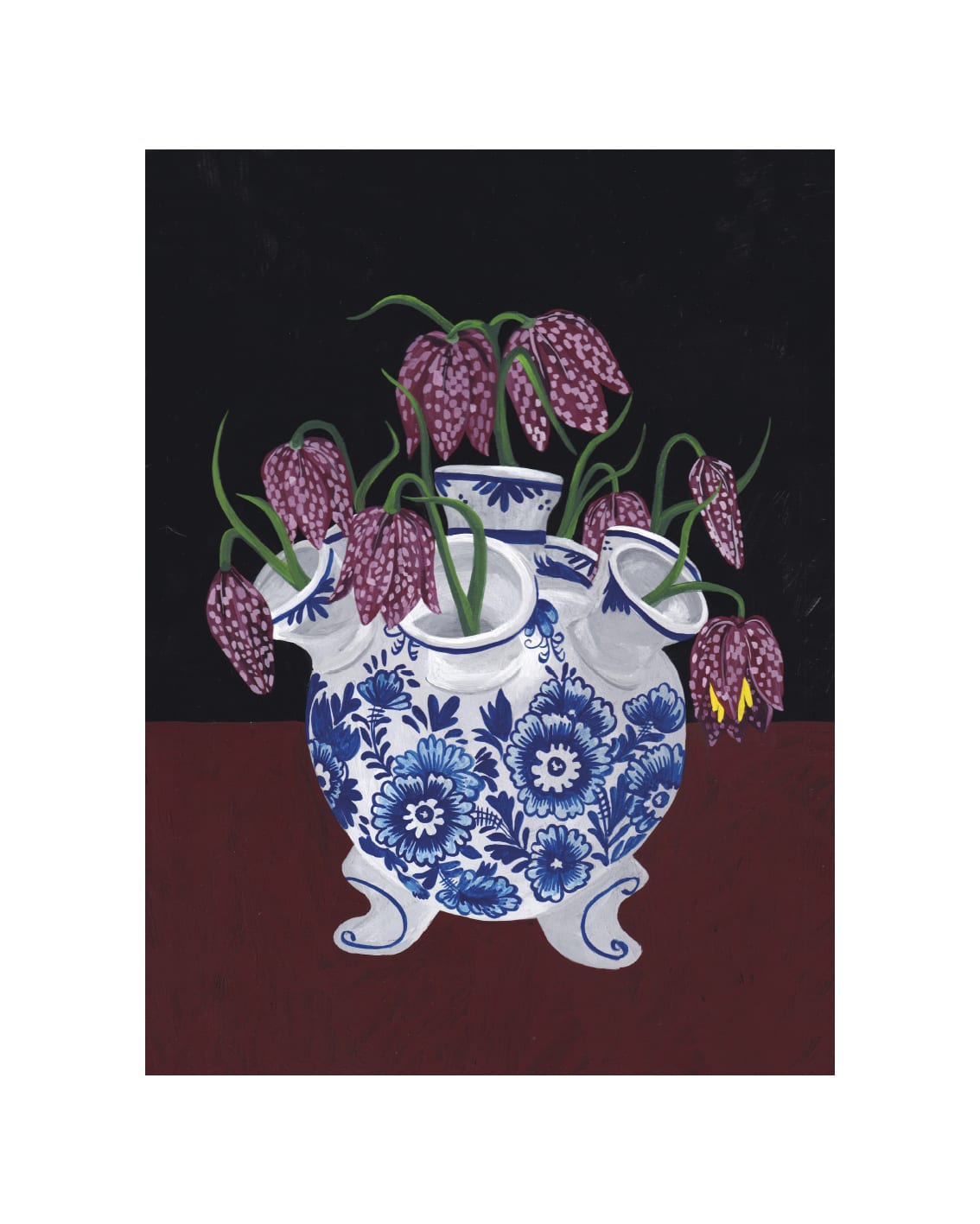 Frittilaria Meleagris In Tulip Vase