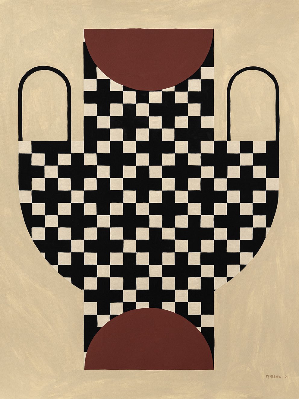 Vase With Cross Pattern