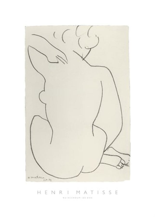 Rosenstiels Nu Accroupi De Dos By Henri Matisse The Poster Club