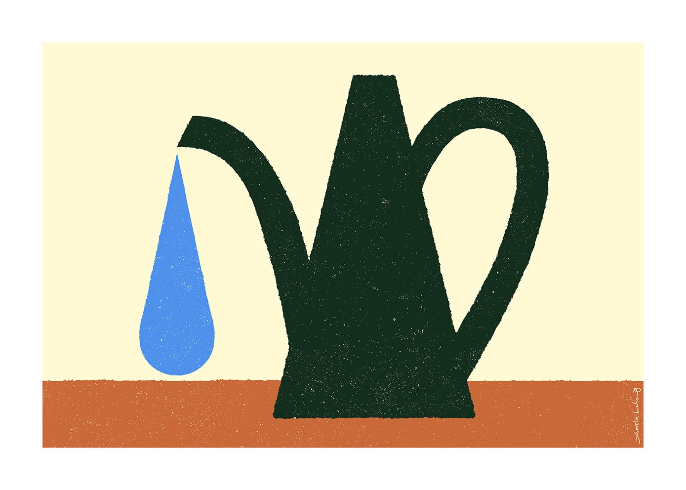 Green Watering Can by Amélie Lehoux