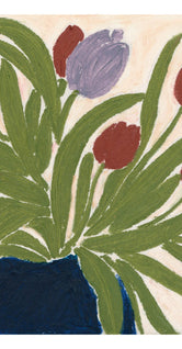 Tulips in a Blue Vase by Anine Cecilie Iversen