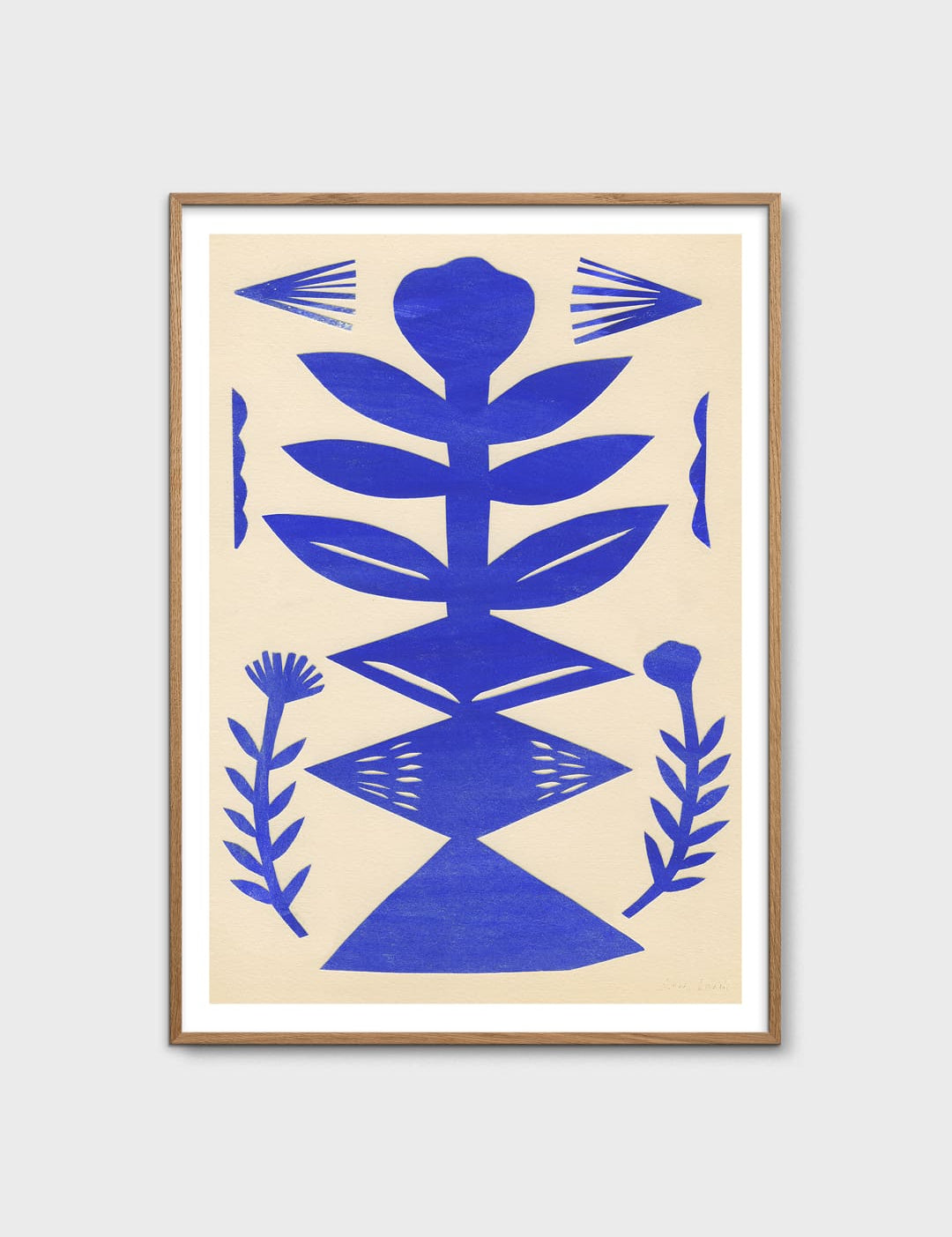 Blue Paper Cut by Anne Laval