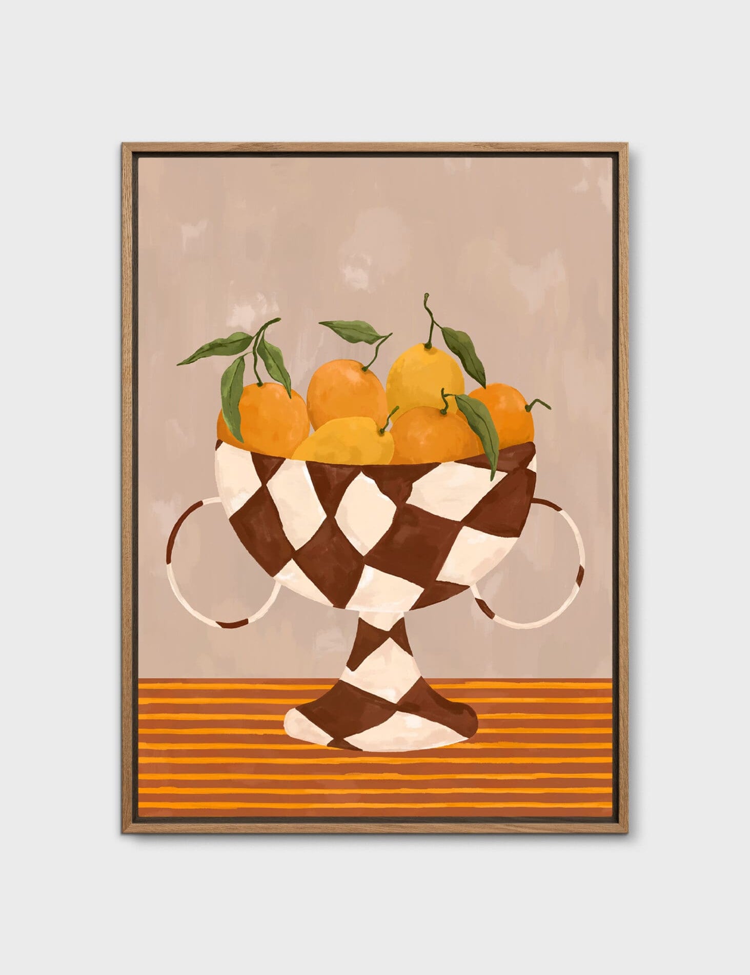 Lemons & Oranges in Checkered Vase by Frankie Penwill