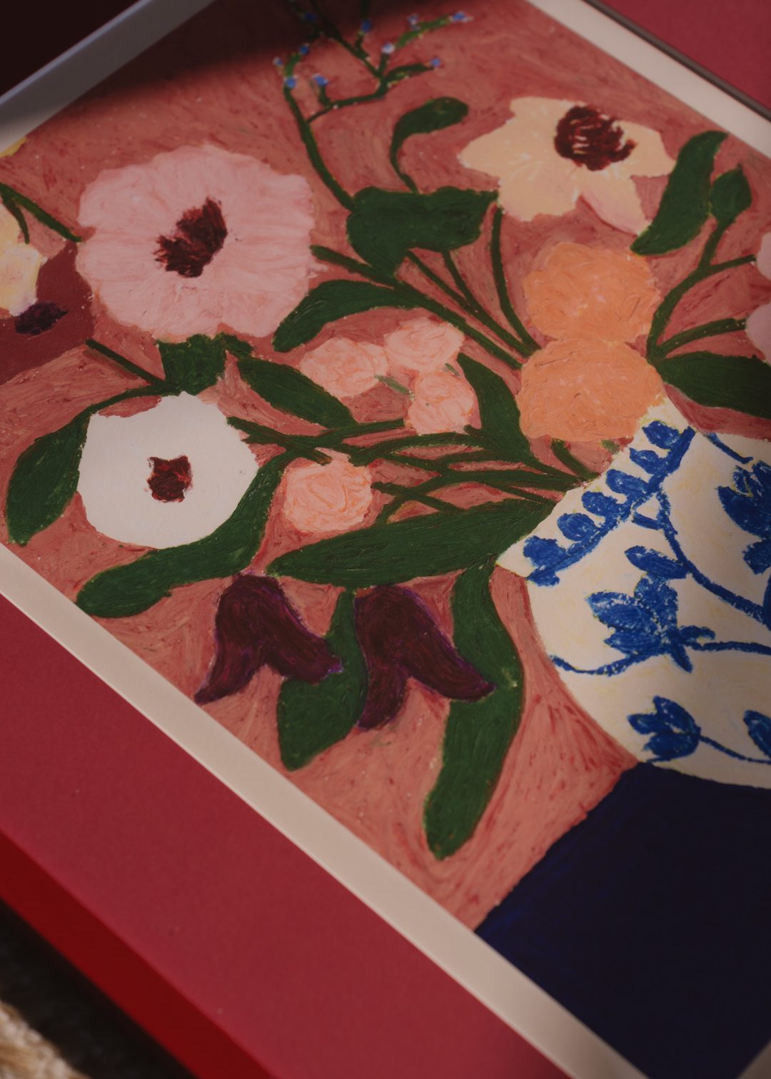 美術品・アンティーク・コレクション キム「Flower on the Blue Table