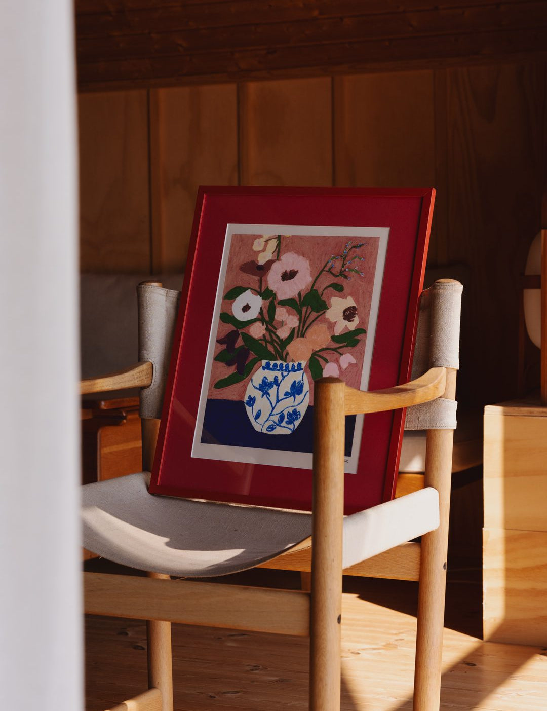 Flowers on Blue Table