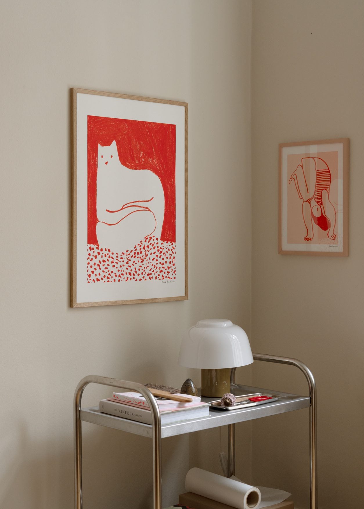 Cat in Red by Cinzia Franceschini