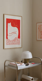 Cat in Red by Cinzia Franceschini
