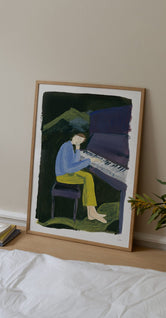 Hania at the Piano by Clara Schicketanz