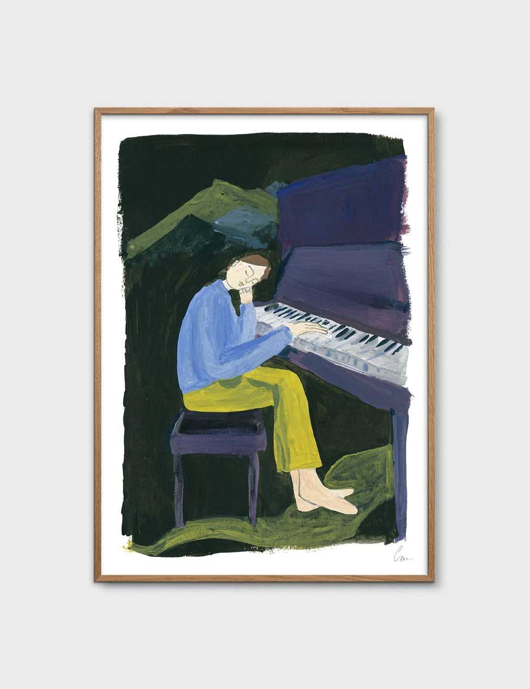 Hania at the Piano by Clara Schicketanz