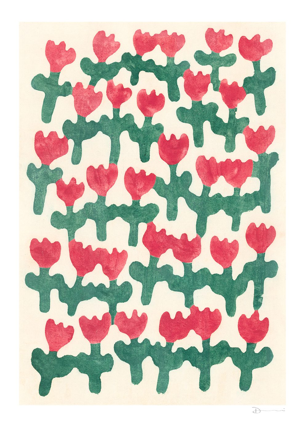 Dancing Red Flowers