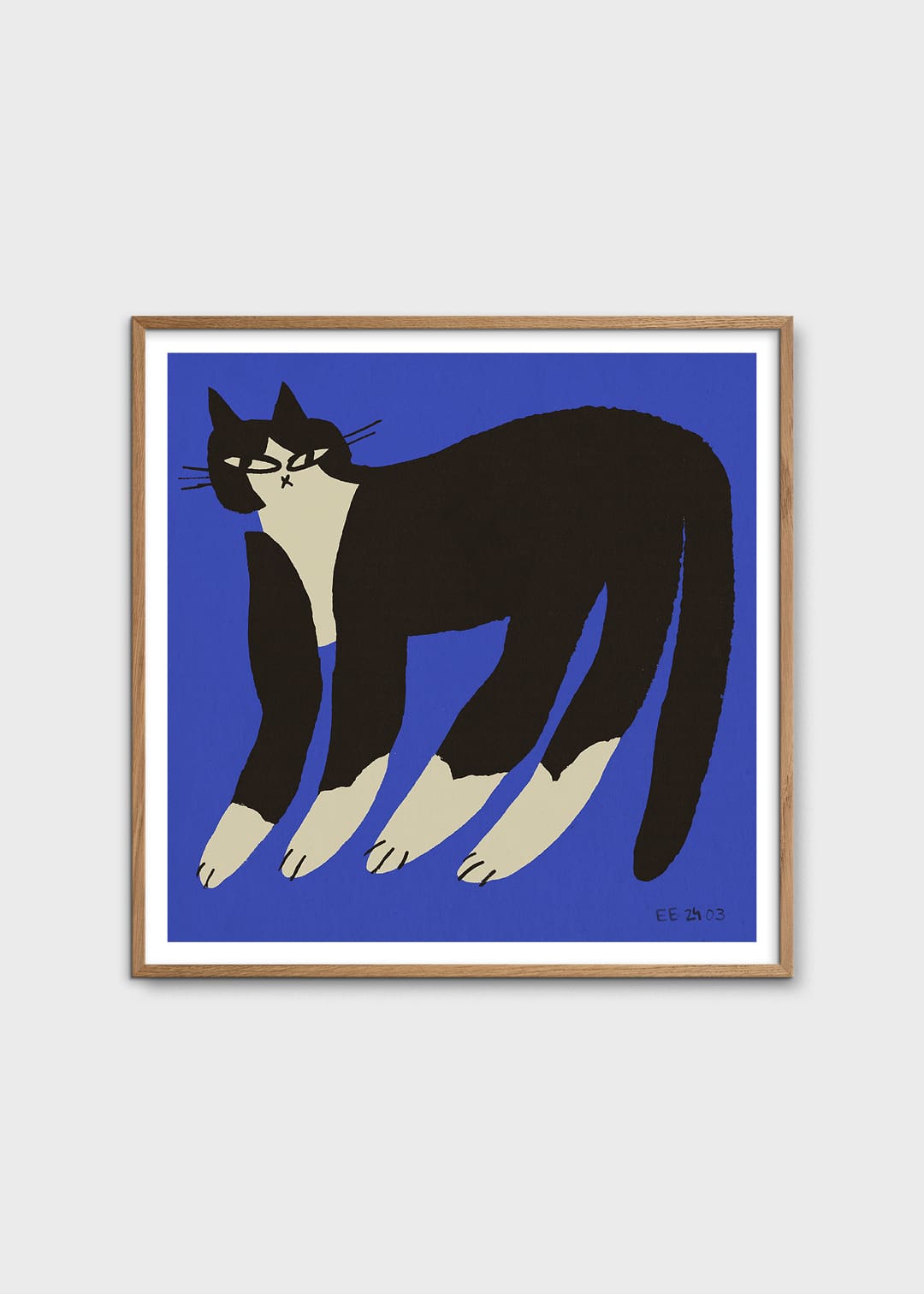 Cat in Blue by Enikő Katalin Eged | The Poster Club
