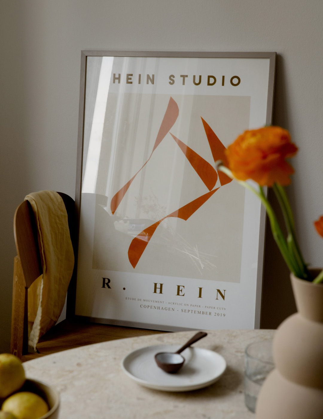 Beige Wood Frame