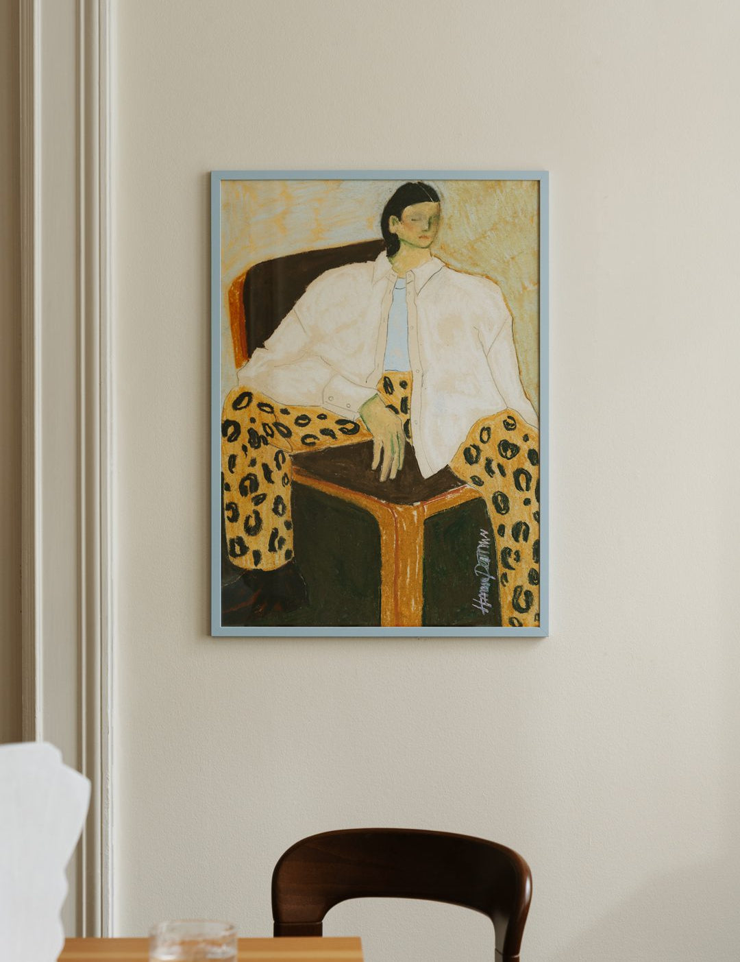 Light Blue Wood Frame