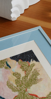 Light Blue Wood Frame