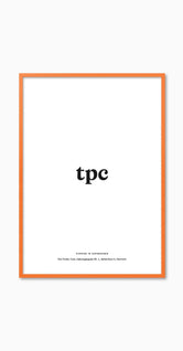 Orange Wood Frame - The Poster Club
