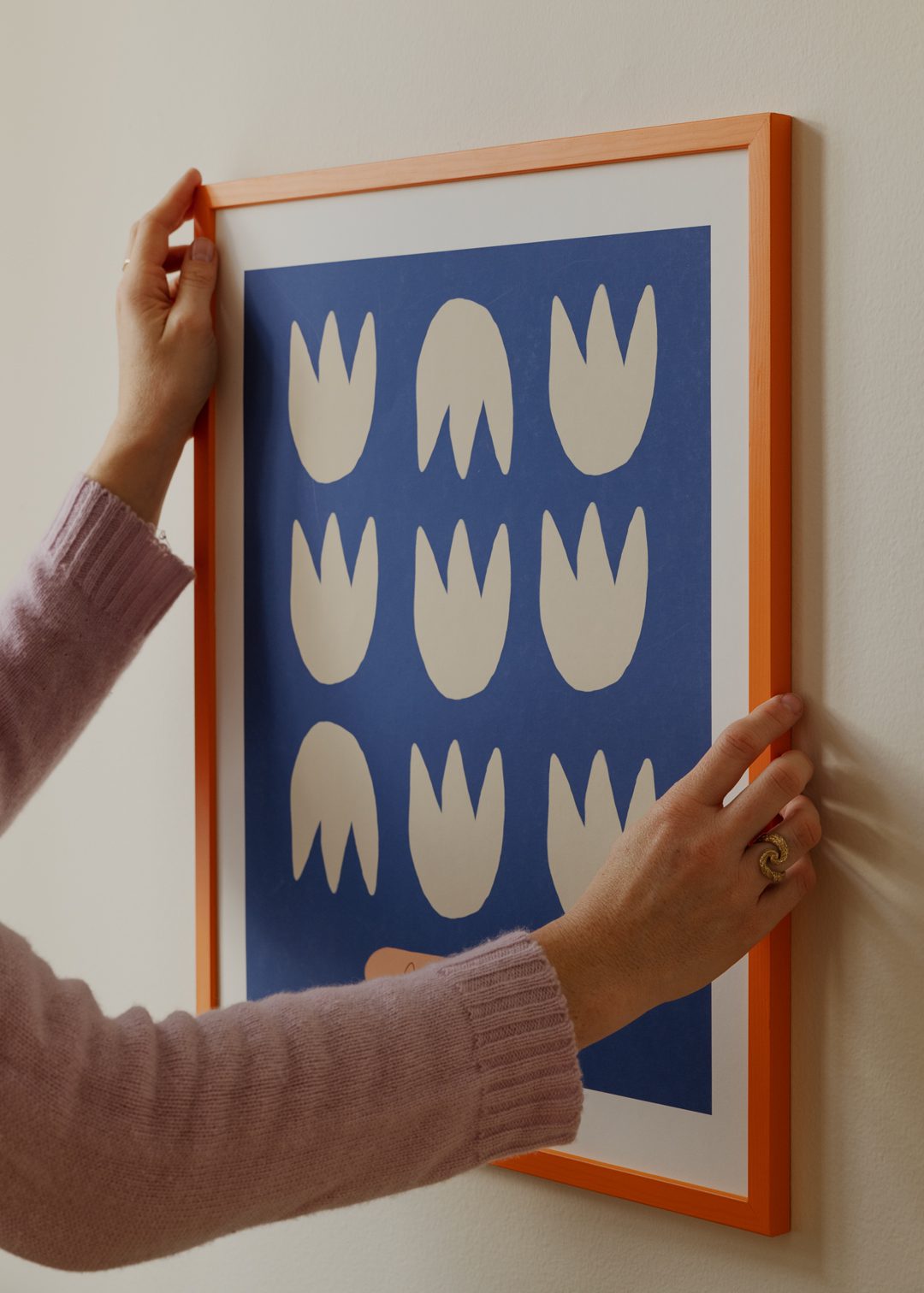 Orange Wood Frame | The Poster Club