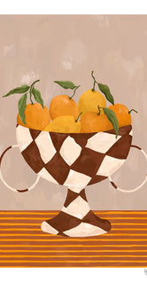 Lemons & Oranges in Checkered Vase by Frankie Penwill