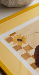 Sunflowers in Burgundy Vase by Frankie Penwill
