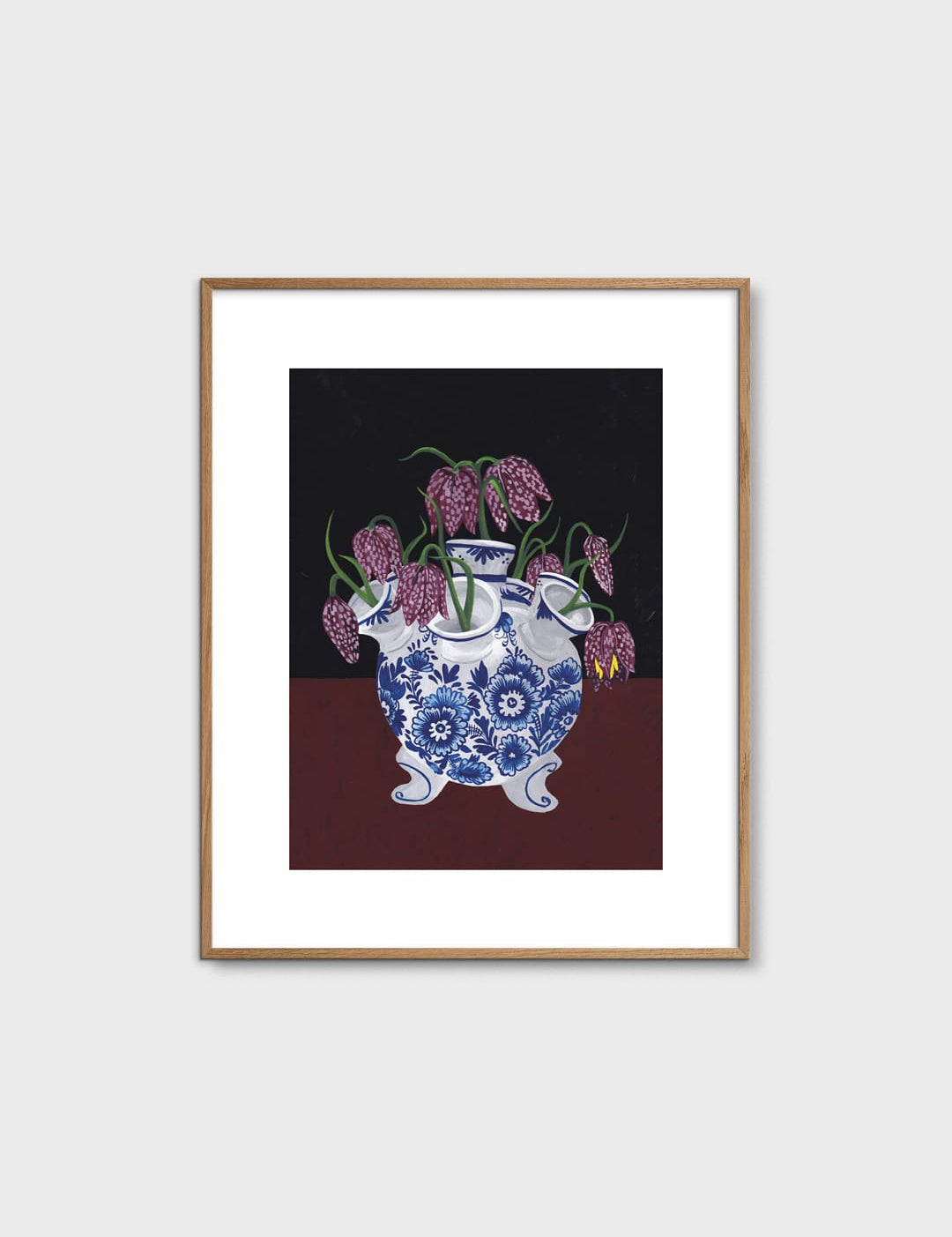 Frittilaria Meleagris In Tulip Vase by Jaron Su