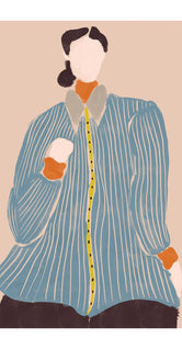 Kvinde I Blå by Laura Nielsen