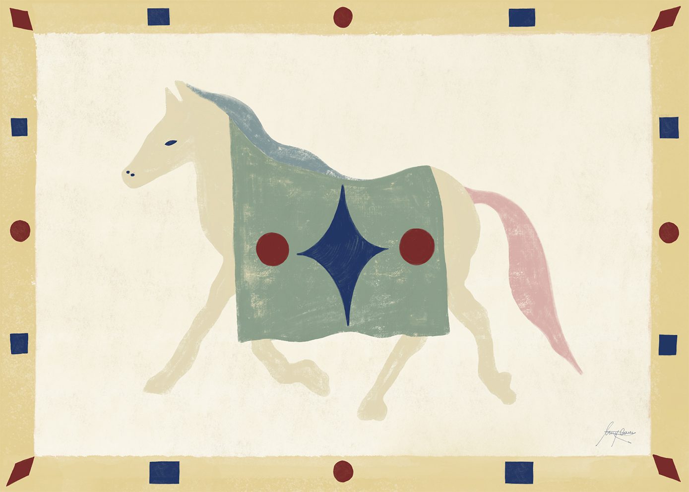 Horse Geometri by Lucrecia Rey Caro | The Poster Club