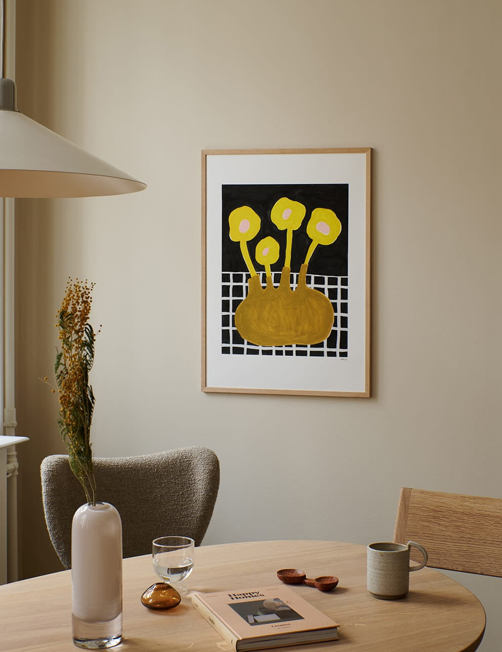 Flowers In Brown Vase