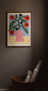 Red Poppies in Pink Vase by Madelen Möllard