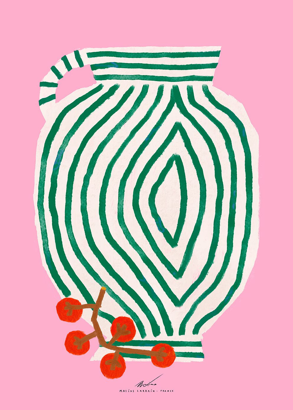 Vase and Currants by Matías Larraín