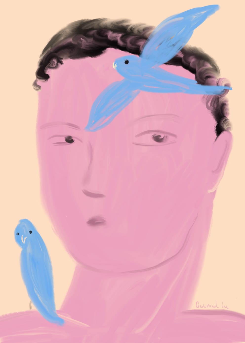 Boy and Parrot