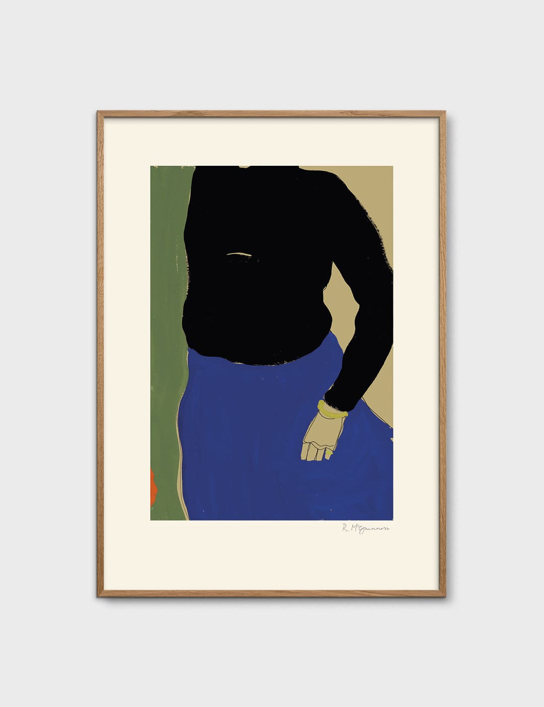 Black Top Blue Skirt by Rosie McGuinness