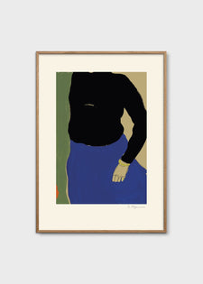 Black Top Blue Skirt by Rosie McGuinness