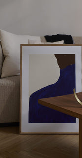 Blue Skirt Brown Jumper by Rosie McGuinness
