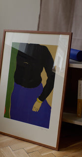 Black Top Blue Skirt by Rosie McGuinness