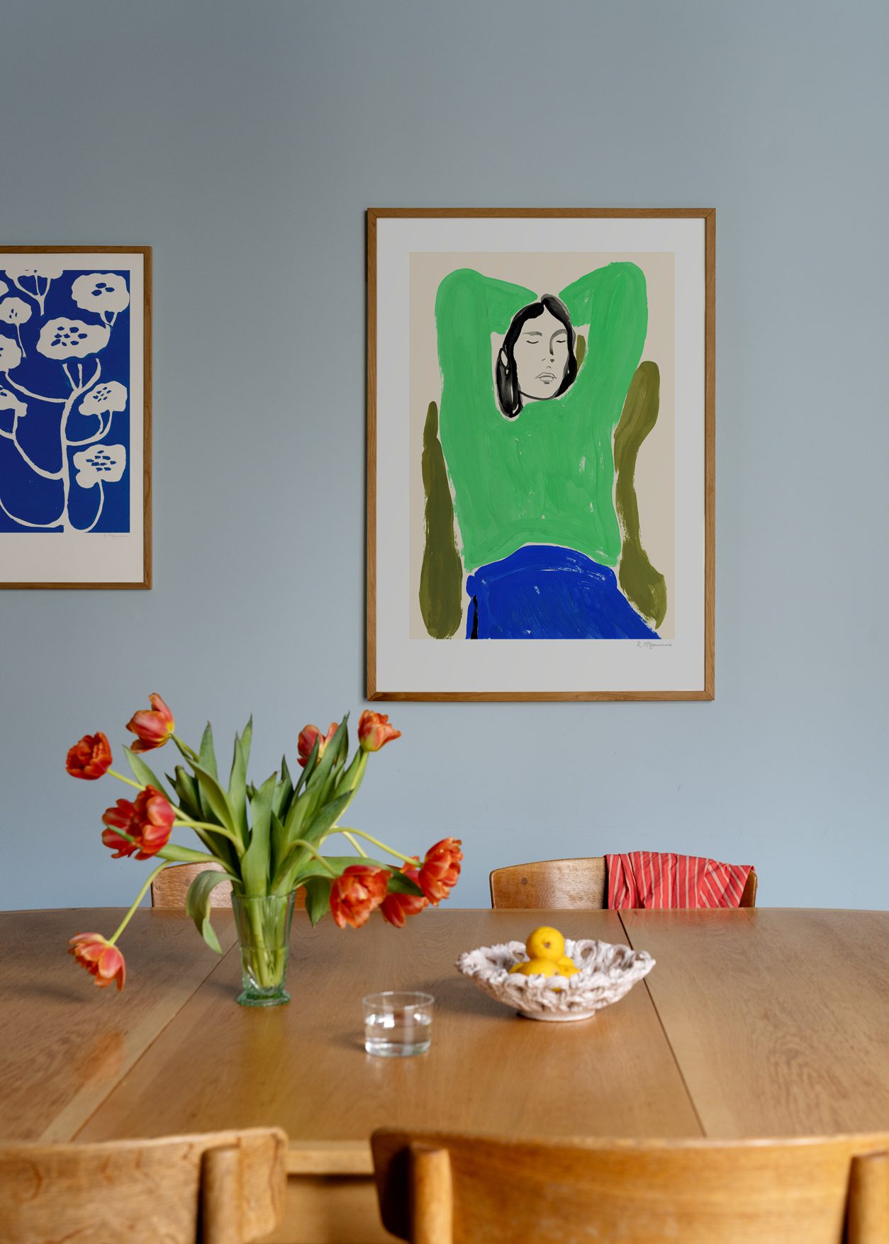 Sitting in Green and Blue by Rosie McGuinness