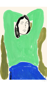 Sitting in Green and Blue by Rosie McGuinness
