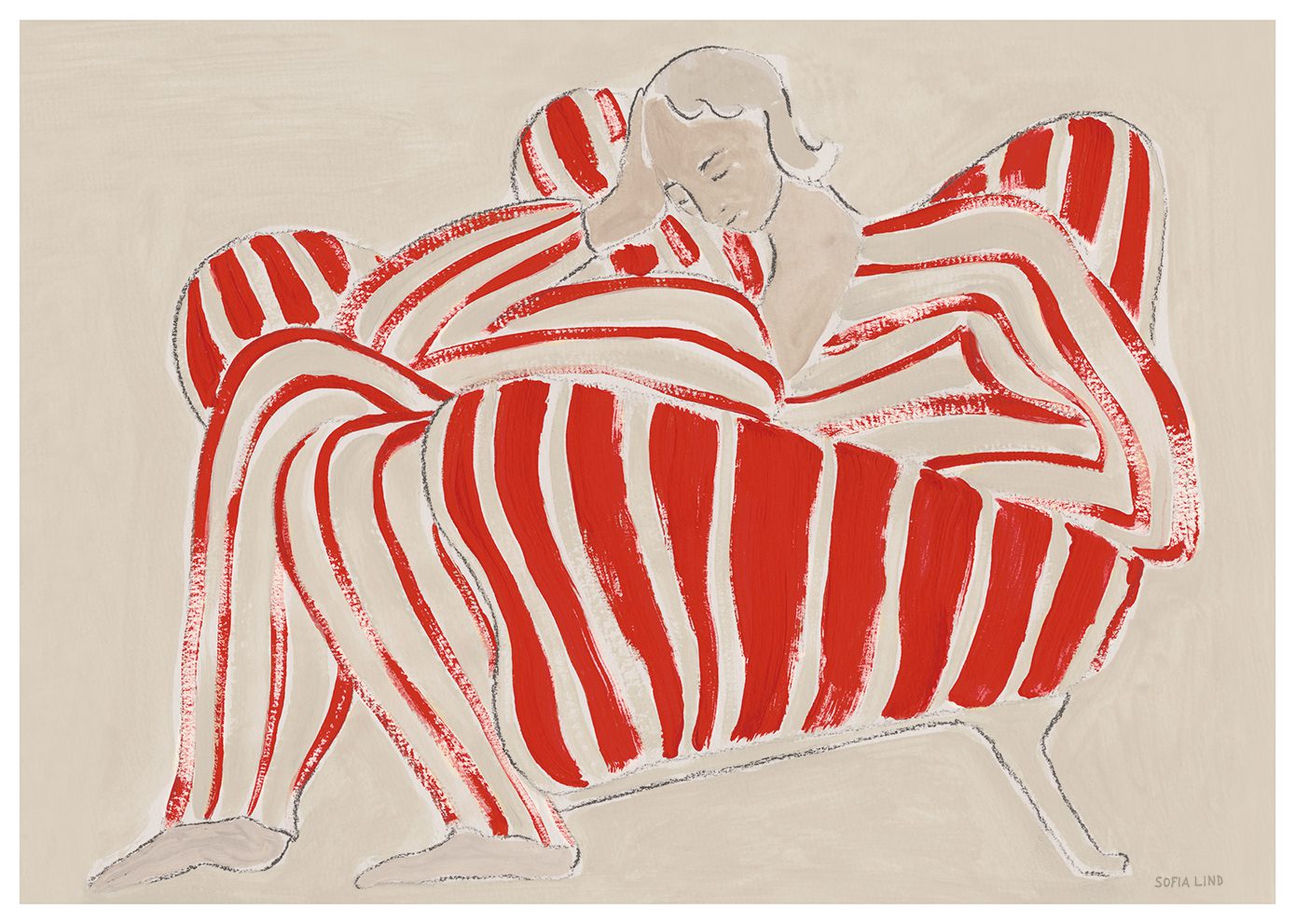 Red Chair by Sofia Lind
