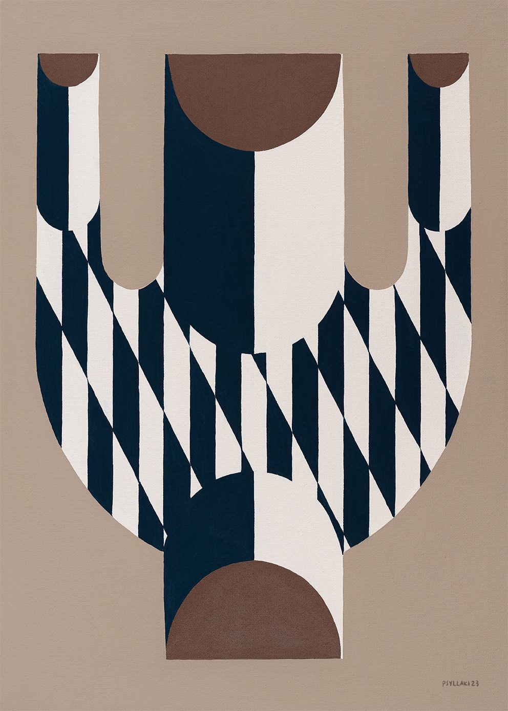 Vase with Diagonal Pattern