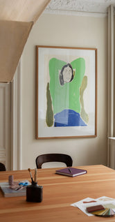 Sitting in Green and Blue by Rosie McGuinness
