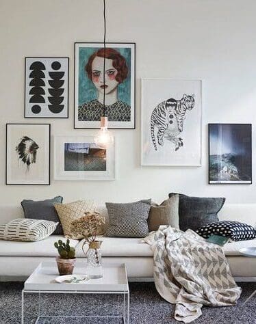 Gallery wall | via ThePosterClub.com
