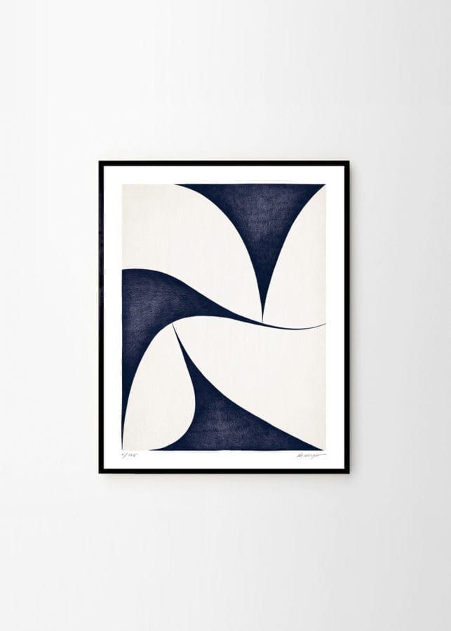 Kristina Krogh, Shapes Blue art print - THE POSTER CLUB