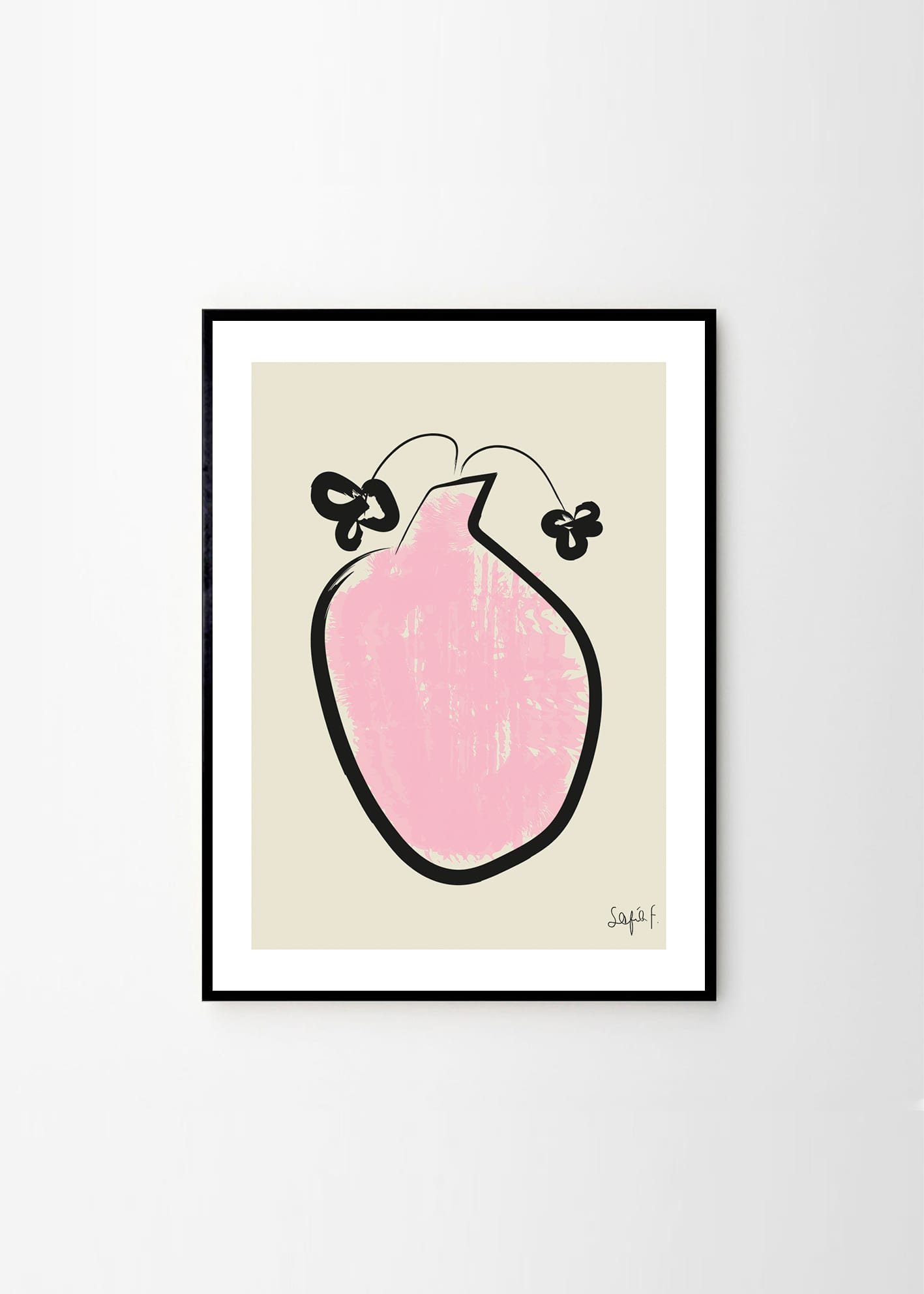 Sofia Freixas, Pink Vase art print exclusively for The Poster Club