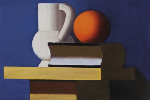 Vilhelm Lundstrom - Still Life With White Jar Orange And Book 1933