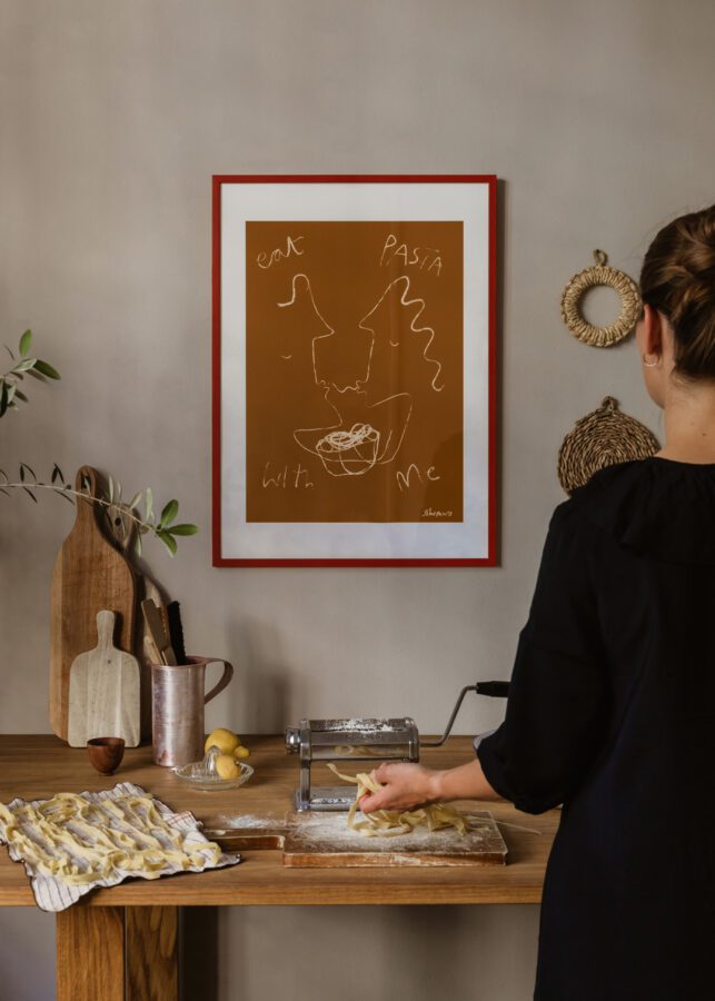 Ruby Hughes Eat Pasta, art print exclusively for The Poster Club