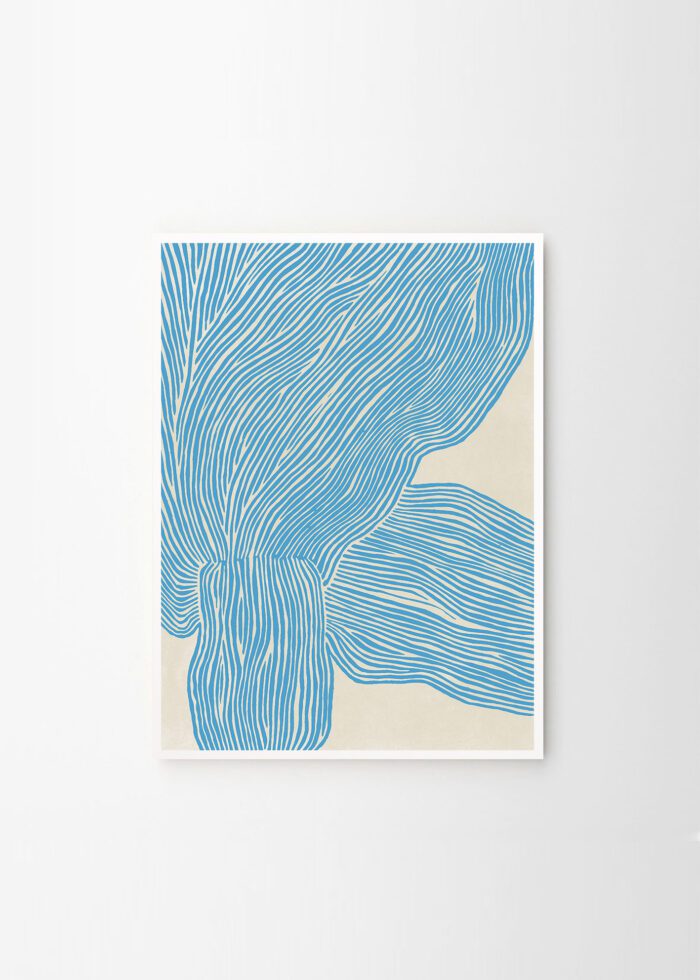 Rebecca Hein, art print The Line - Blue - The Poster Club