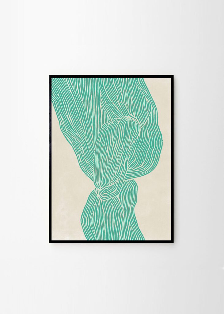 Rebecca Hein, art print The Line - Green - The Poster Club
