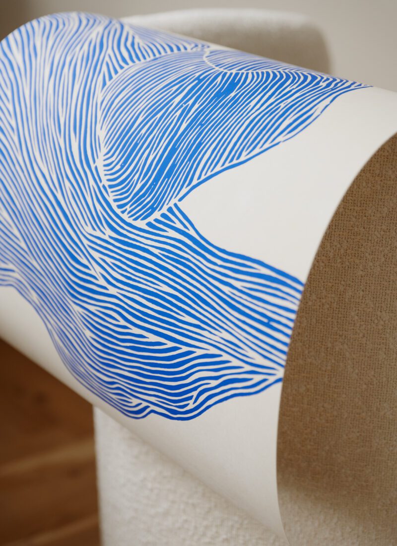 Rebecca Hein, art print The Line - Navy - The Poster Club